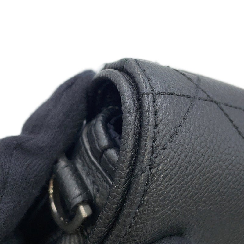 クリスチャン・ディオール ハンドバッグ マキシカナージュ サドル ツインバッグ 1ADPO306MNE Christian Dior 2way 黒