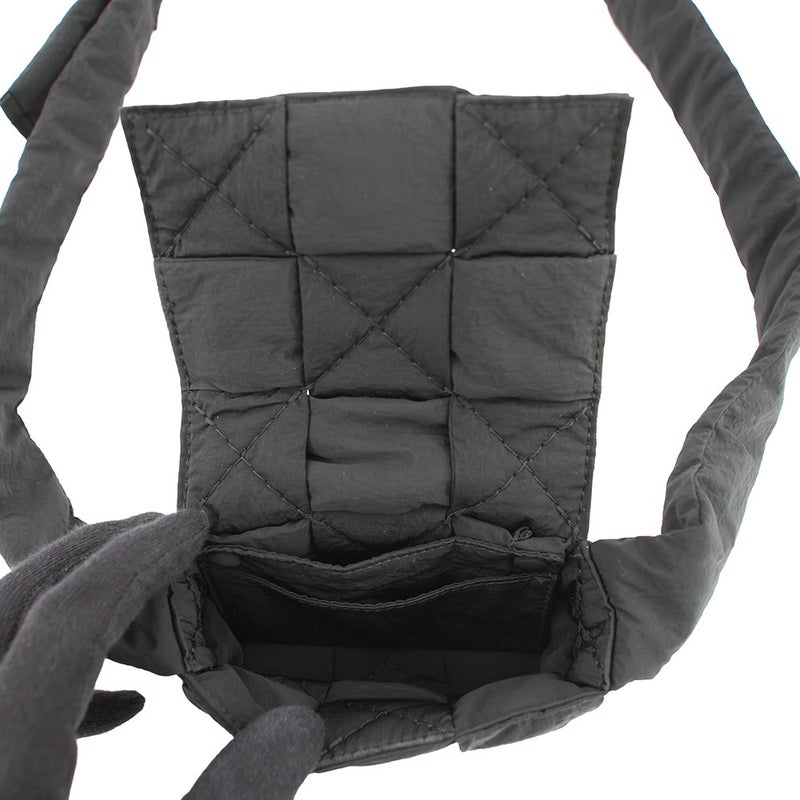 ボッテガヴェネタ ショルダーバッグ パデッド テック キャンディ カセット ナイロン 691018 BOTTEGA VENETA 黒