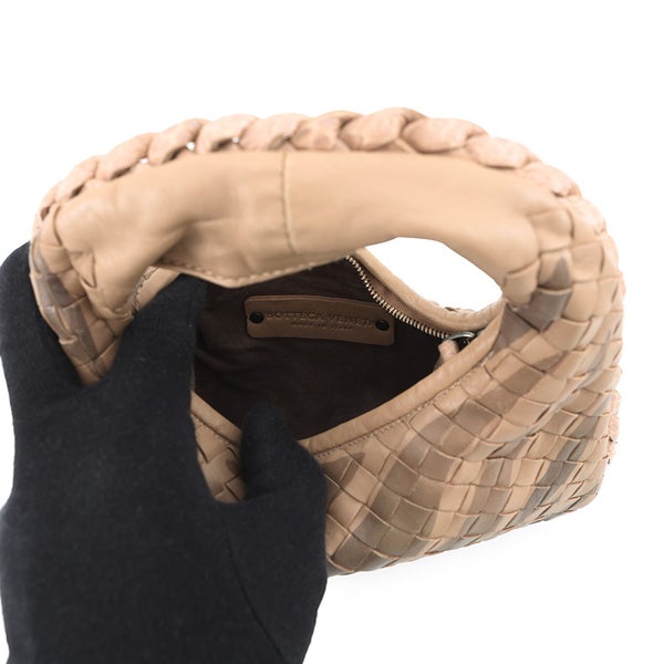 ボッテガヴェネタ ハンドバッグ イントレチャート ミニ ホーボーバッグ レザー パイソン 189227 BOTTEGA VENETA