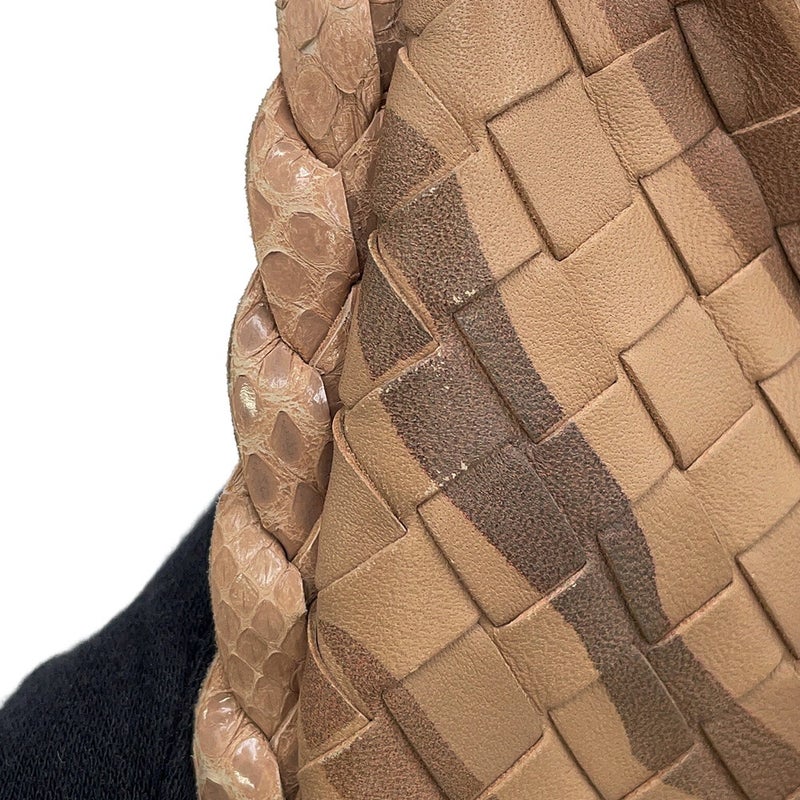 ボッテガヴェネタ ハンドバッグ イントレチャート ミニ ホーボーバッグ レザー パイソン 189227 BOTTEGA VENETA