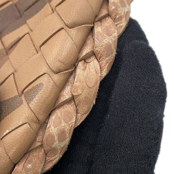 ボッテガヴェネタ ハンドバッグ イントレチャート ミニ ホーボーバッグ レザー パイソン 189227 BOTTEGA VENETA