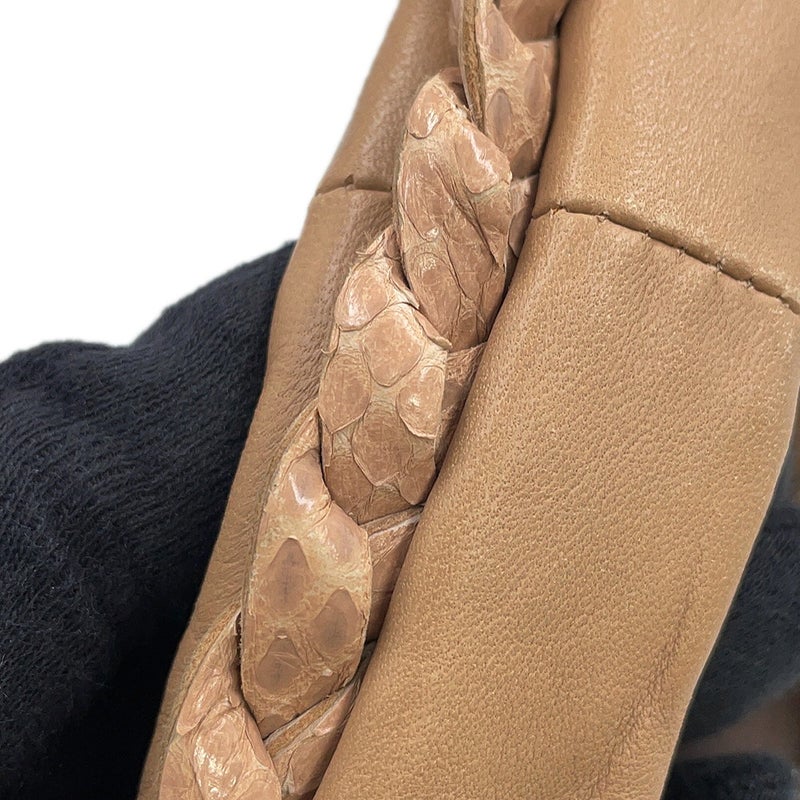 ボッテガヴェネタ ハンドバッグ イントレチャート ミニ ホーボーバッグ レザー パイソン 189227 BOTTEGA VENETA