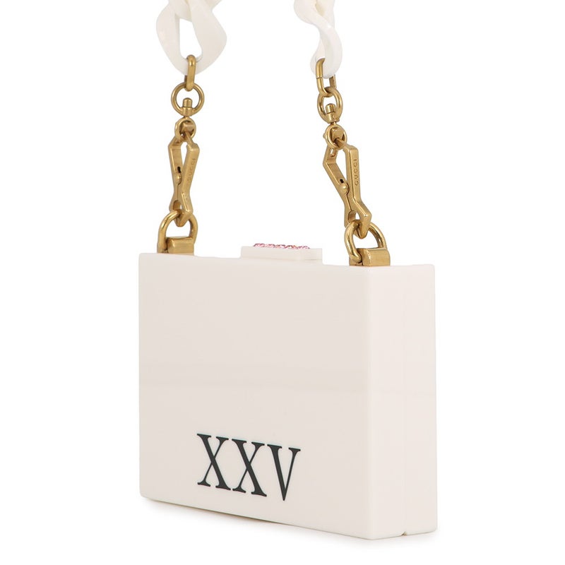 グッチ ショルダーバッグ キャット プラスチック ラインストーン フェイクパール 500259 GUCCI バッグ 白