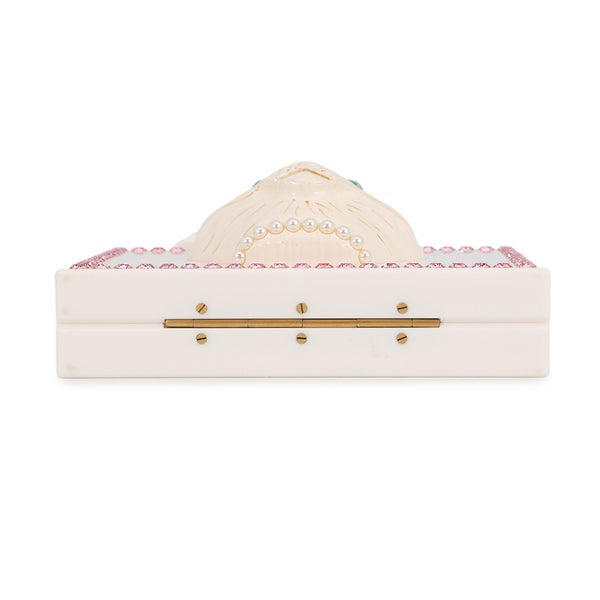 グッチ ショルダーバッグ キャット プラスチック ラインストーン フェイクパール 500259 GUCCI バッグ 白