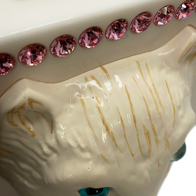 グッチ ショルダーバッグ キャット プラスチック ラインストーン フェイクパール 500259 GUCCI バッグ 白