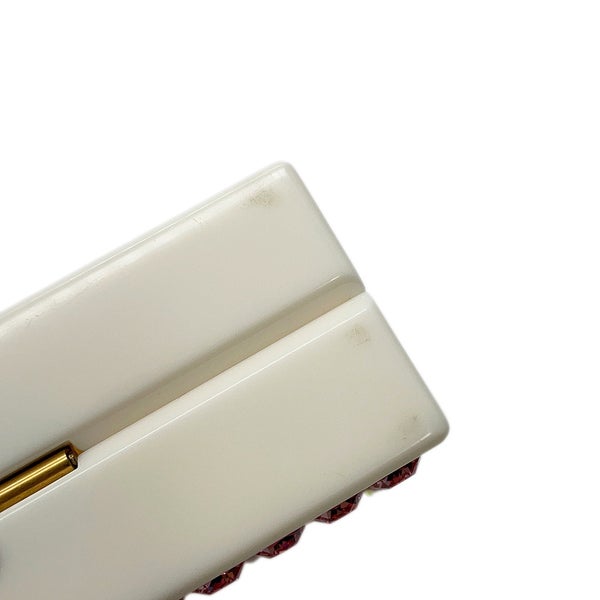 グッチ ショルダーバッグ キャット プラスチック ラインストーン フェイクパール 500259 GUCCI バッグ 白