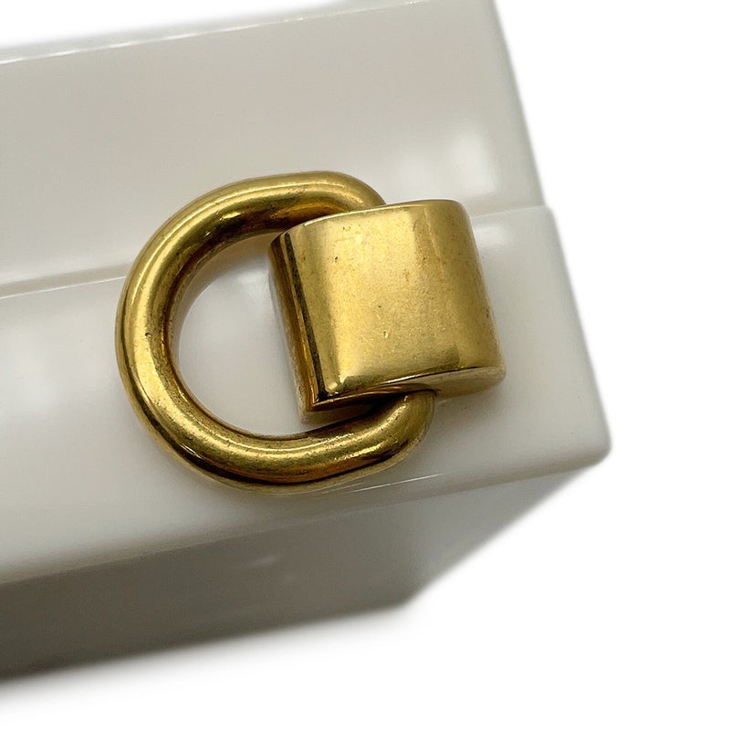 グッチ ショルダーバッグ キャット プラスチック ラインストーン フェイクパール 500259 GUCCI バッグ 白