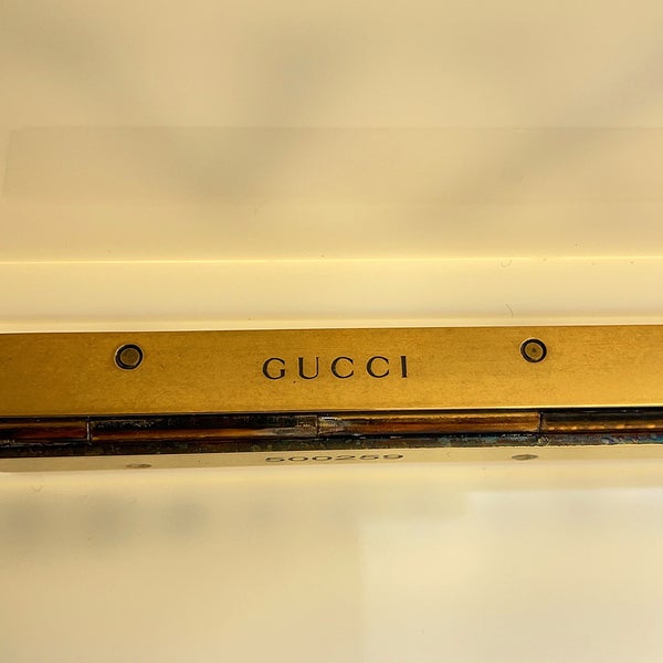 グッチ ショルダーバッグ キャット プラスチック ラインストーン フェイクパール 500259 GUCCI バッグ 白