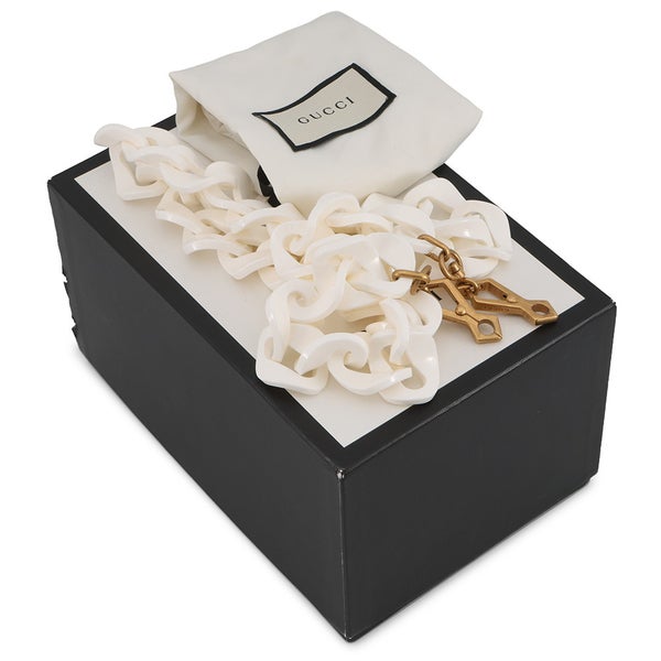 グッチ ショルダーバッグ キャット プラスチック ラインストーン フェイクパール 500259 GUCCI バッグ 白