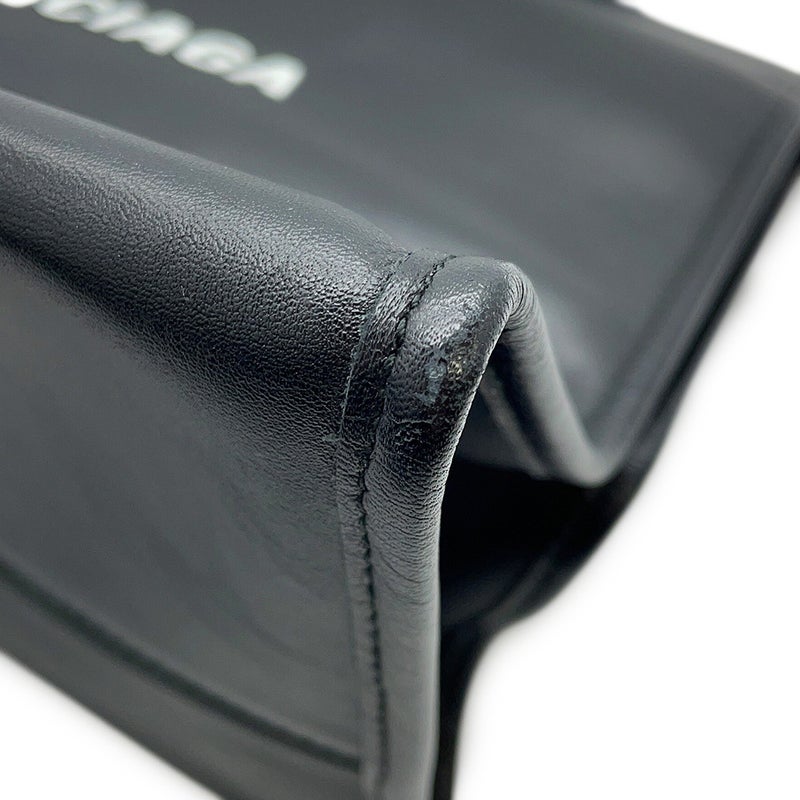 バレンシアガ ハンドバッグ ロゴ ショッパー トートバッグ レザー 541842 BALENCIAGA 黒