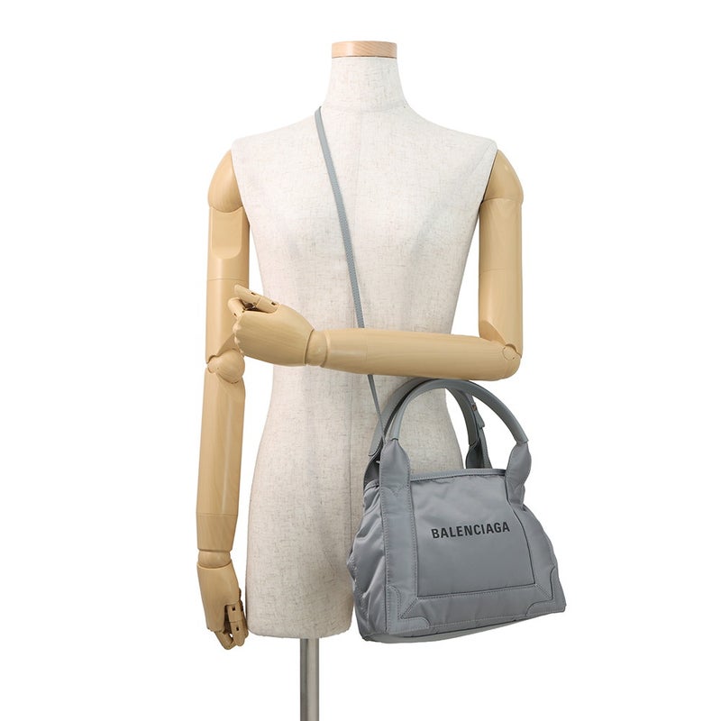 バレンシアガ ハンドバッグ ネイビーカバス XS ナイロン 390346 BALENCIAGA 2way