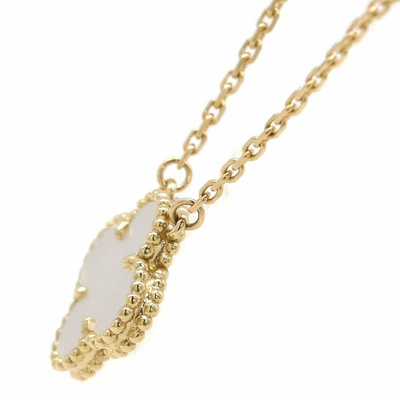 ヴァンクリーフ&アーペル ネックレス ヴィンテージ アルハンブラ ペンダント マザーオブパール K18YGイエローゴールド VCARA45900