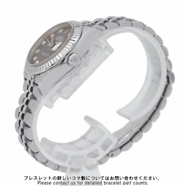 ロレックス デイトジャスト SS/K18WG 279174G ROLEX 腕時計 ダークグレー/10PD文字盤 レディース