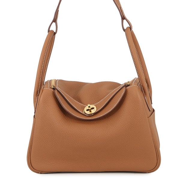 エルメス ハンドバッグ リンディ26 ゴールド/ゴールド金具 トリヨンクレマンス B刻印 ２wayショルダー