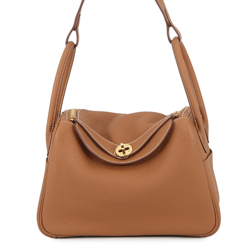 エルメス ハンドバッグ リンディ26 ゴールド/ゴールド金具 トリヨンクレマンス B刻印 ２wayショルダー