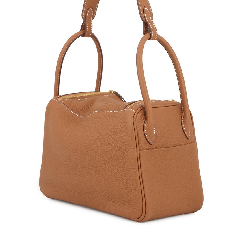 エルメス ハンドバッグ リンディ26 ゴールド/ゴールド金具 トリヨンクレマンス B刻印 ２wayショルダー