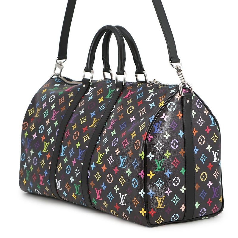 ルイヴィトン ボストンバッグ モノグラム・マルチカラー LV x TM キーポル・バンドリエール50 M13745 村上隆 コラボ