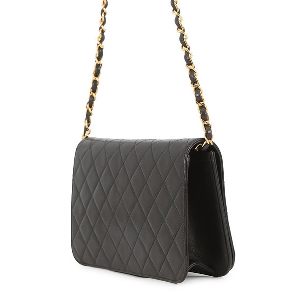 シャネル チェーンショルダーバッグ マトラッセ ココマーク ラムスキン A03568 CHANEL バッグ 黒