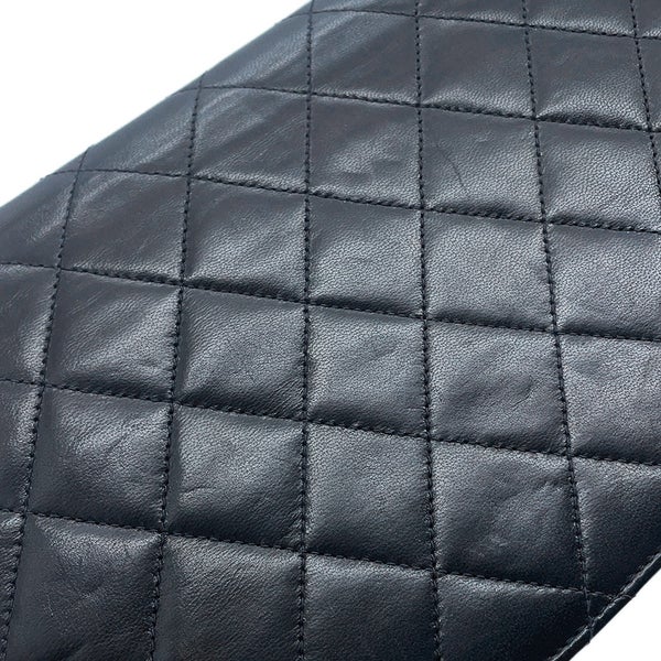 シャネル チェーンショルダーバッグ マトラッセ ココマーク ラムスキン A03568 CHANEL バッグ 黒