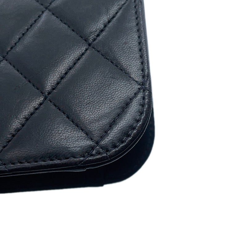 シャネル チェーンショルダーバッグ マトラッセ ココマーク ラムスキン A03568 CHANEL バッグ 黒