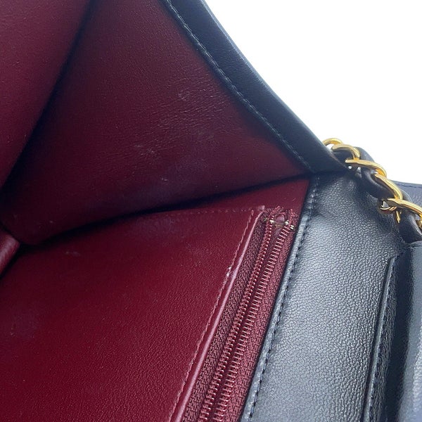 シャネル チェーンショルダーバッグ マトラッセ ココマーク ラムスキン A03568 CHANEL バッグ 黒