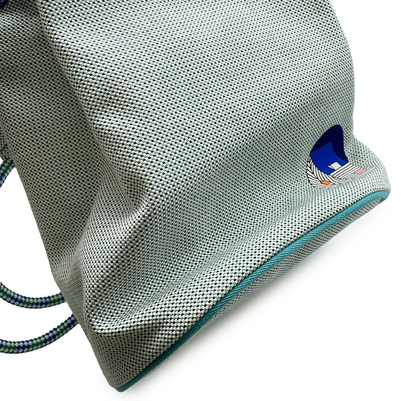 エルメス リュック レ キャバン Les Cabanes 刺繍 トリコロール HERMES バッグ リュックサック