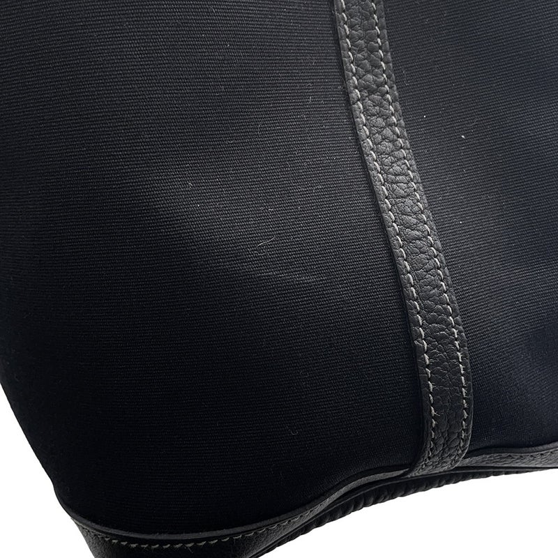 エルメス トートバッグ ガーデンパーティPM ブラック/シルバー金具 トワルオフィシエ/ネゴンダ □J刻印