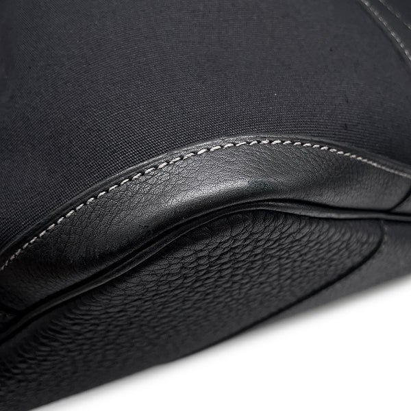 エルメス トートバッグ ガーデンパーティPM ブラック/シルバー金具 トワルオフィシエ/ネゴンダ □J刻印