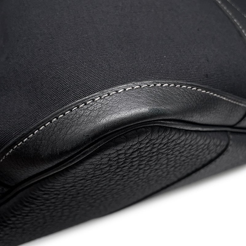 エルメス トートバッグ ガーデンパーティPM ブラック/シルバー金具 トワルオフィシエ/ネゴンダ □J刻印