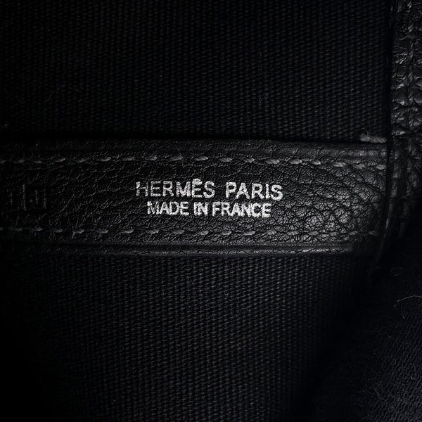 エルメス トートバッグ ガーデンパーティPM ブラック/シルバー金具 トワルオフィシエ/ネゴンダ □J刻印