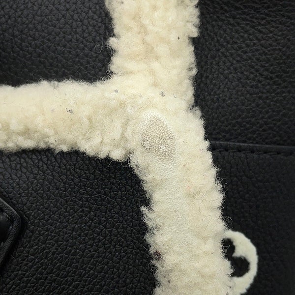 ルイヴィトン ハンドバッグ シアリング/カーフレザー オンマイサイドMM M58908 LOUIS VUITTON 2way 黒 ブラック