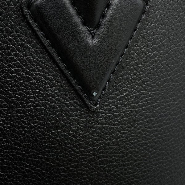 ルイヴィトン ハンドバッグ シアリング/カーフレザー オンマイサイドMM M58908 LOUIS VUITTON 2way 黒 ブラック