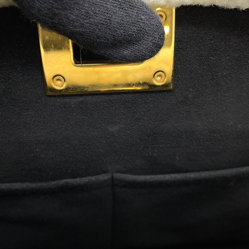 ルイヴィトン ハンドバッグ シアリング/カーフレザー オンマイサイドMM M58908 LOUIS VUITTON 2way 黒 ブラック