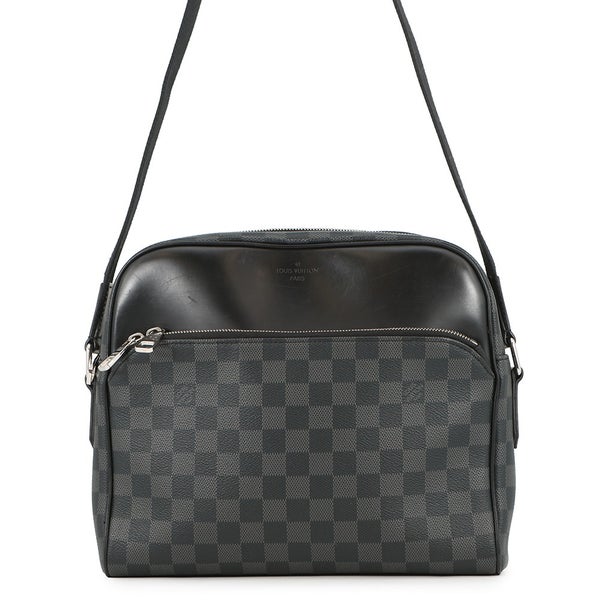 ルイヴィトン ショルダーバッグ ダミエ・グラフィット デイトンPM N41408 LOUIS VUITTON ヴィトン メンズ 黒 ブラック