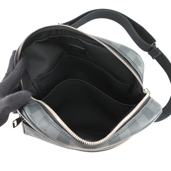 ルイヴィトン ショルダーバッグ ダミエ・グラフィット デイトンPM N41408 LOUIS VUITTON ヴィトン メンズ 黒 ブラック