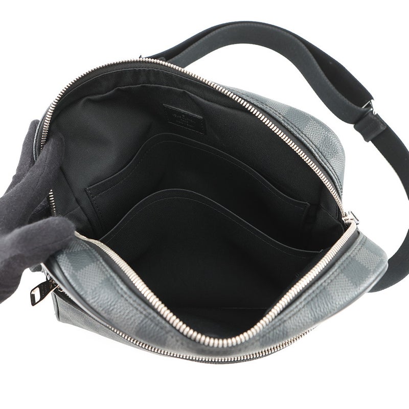 ルイヴィトン ショルダーバッグ ダミエ・グラフィット デイトンPM N41408 LOUIS VUITTON ヴィトン メンズ 黒 ブラック