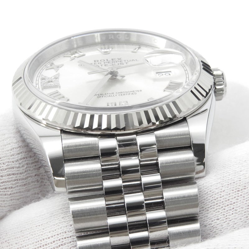 ロレックス デイトジャスト36 SS/K18WG 126234 ROLEX 腕時計 シルバー文字盤 VI/IXダイヤ