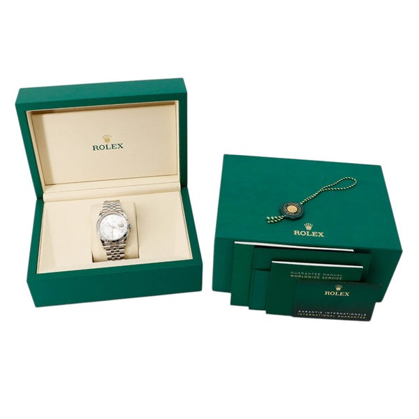 ロレックス デイトジャスト36 SS/K18WG 126234 ROLEX 腕時計 シルバー文字盤 VI/IXダイヤ