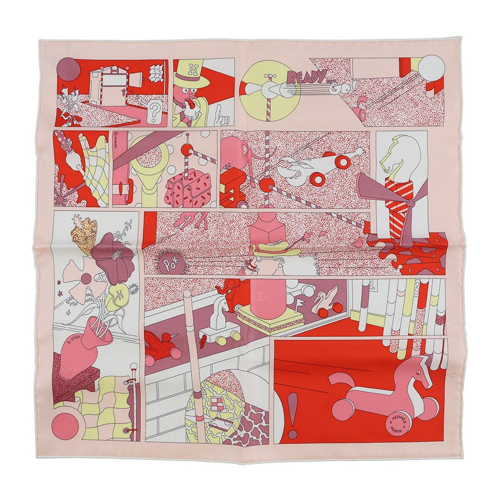新品未使用♡エルメス HERMES ガヴロッシュ 45 READY...GO! エルメス スカーフ カレ45 ガヴロッシュ レディー・ゴー！ Ready Go