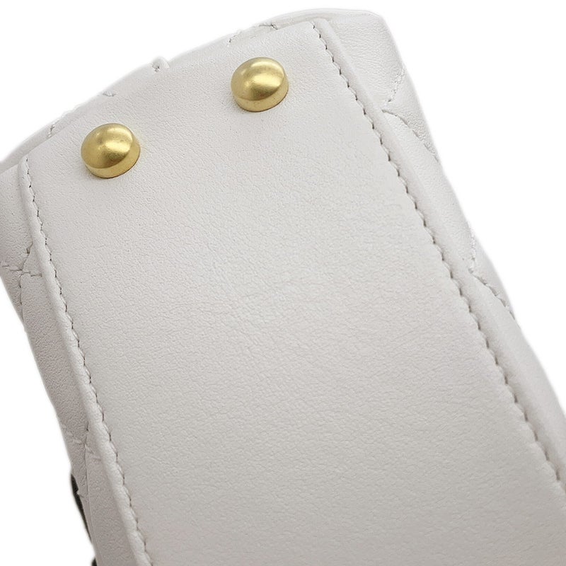 シャネル ハンドバッグ ココマーク ココハンドル リング マトラッセ XXS キャビアスキン AS2215 CHANEL 2way 白