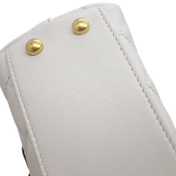 シャネル ハンドバッグ ココマーク ココハンドル リング マトラッセ XXS キャビアスキン AS2215 CHANEL 2way 白