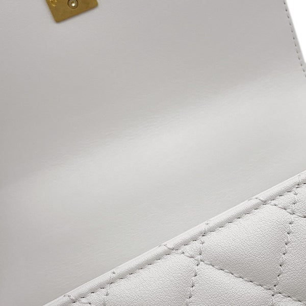 シャネル ハンドバッグ ココマーク ココハンドル リング マトラッセ XXS キャビアスキン AS2215 CHANEL 2way 白