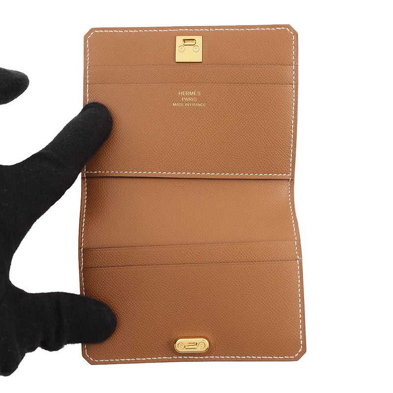 エルメス カードケース メドール ゴールド/ゴールド金具 ヴォーマダム W刻印