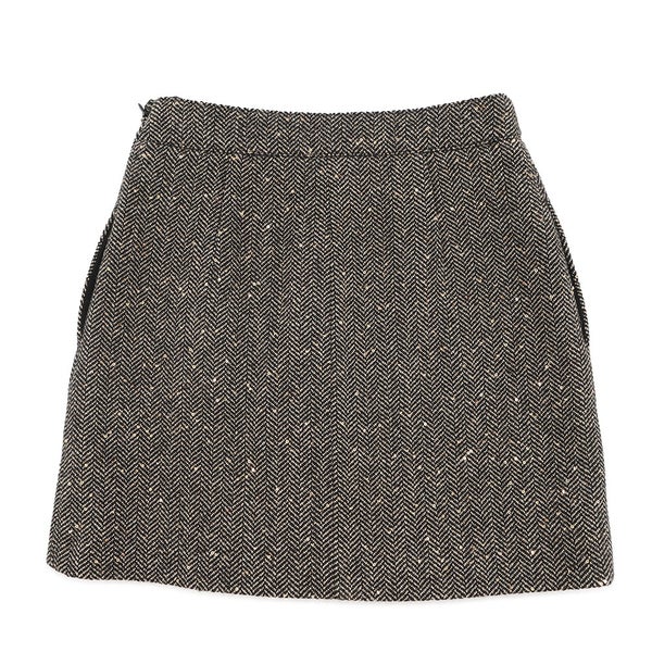 セリーヌ スカート ボックスプリーツ ツイード レディースサイズ38 2J121235G CELINE ボトムス 黒