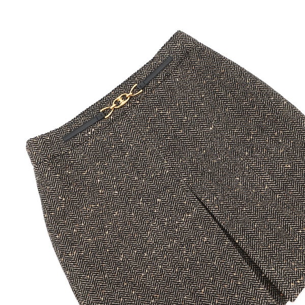 セリーヌ スカート ボックスプリーツ ツイード レディースサイズ38 2J121235G CELINE ボトムス 黒