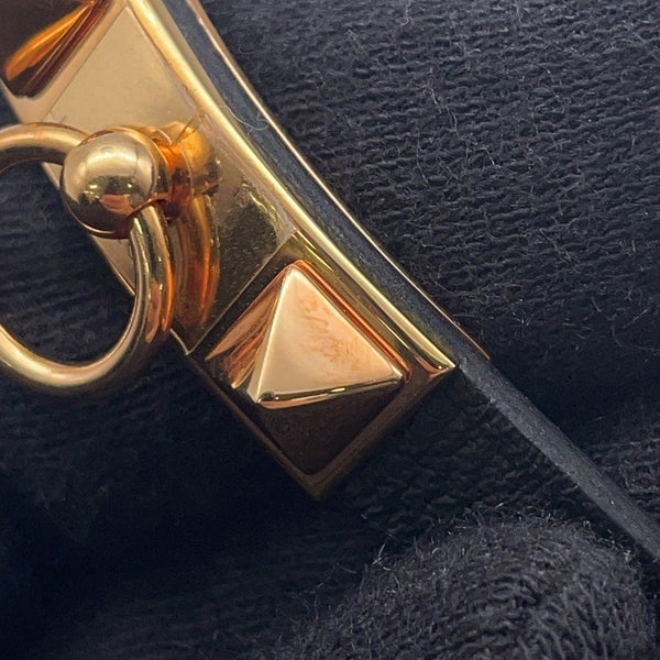 エルメス ブレスレット ミニ・リヴァル ブラック/ピンクゴールド金具 スイフト サイズT3 HERMES アクセサリー 黒
