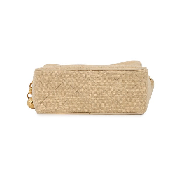 シャネル ショルダーバッグ ココマーク マトラッセ キャンバス レザー CHANEL