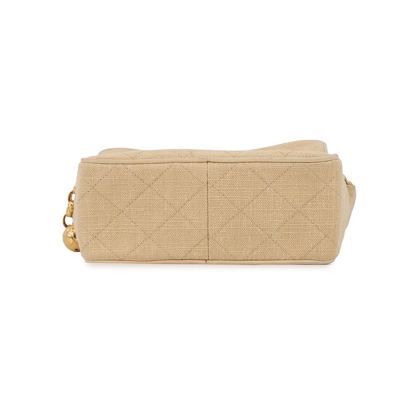 シャネル ショルダーバッグ ココマーク マトラッセ キャンバス レザー CHANEL