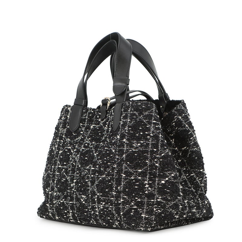 ディオール ハンドバッグ カナージュ トゥジュール ミディアム ツイード M2821OTKV Christian Dior 黒