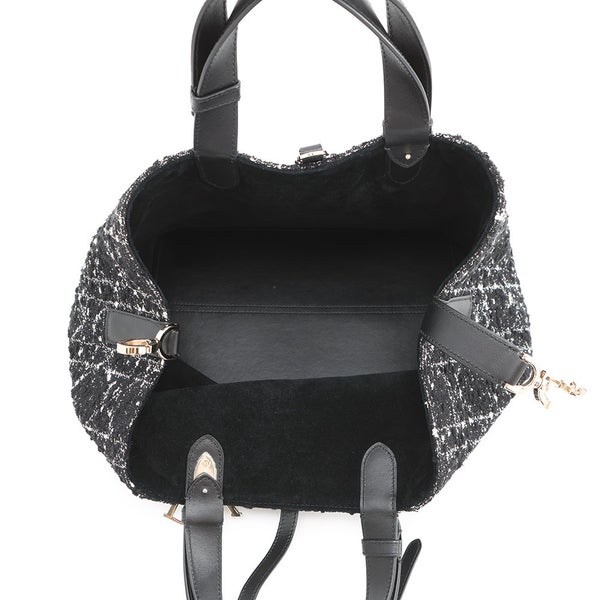 ディオール ハンドバッグ カナージュ トゥジュール ミディアム ツイード M2821OTKV Christian Dior 黒